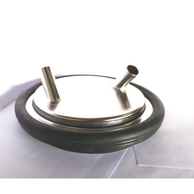 Bucket lid with gasket, 2 exit